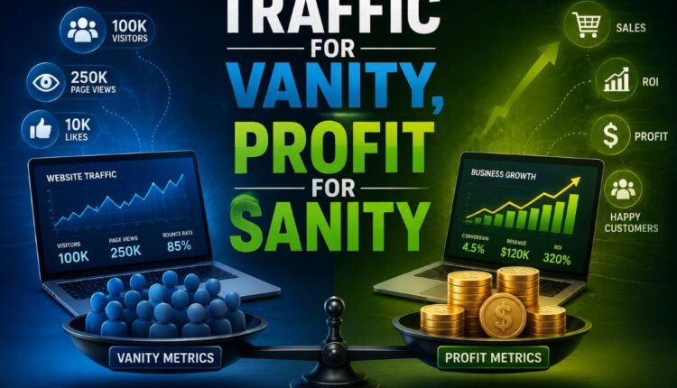 Traffic For Vanity, Profit For Sanity